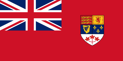 Canada's previous flag Image courtesy of Wikimedia Commons. Public Domain.