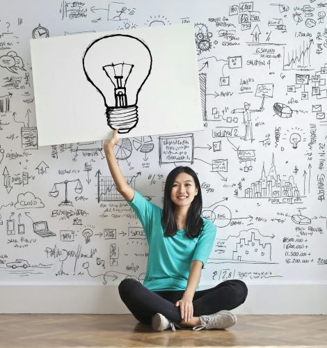 Photo by Andrea Piacquadio: https://www.pexels.com/photo/woman-draw-a-light-bulb-in-white-board-3758105/